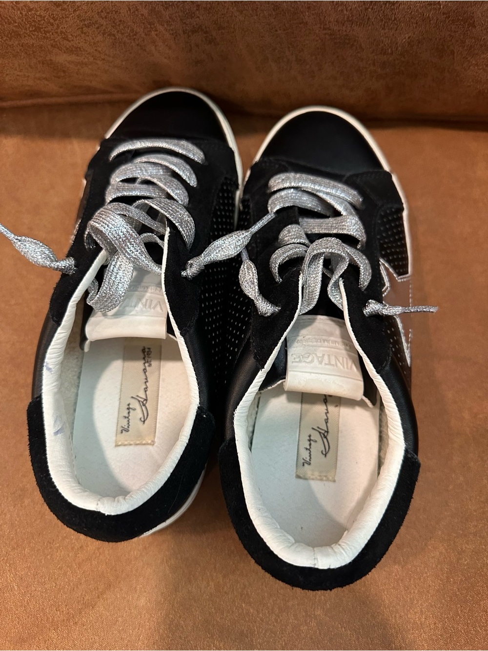 Vintage Havana Black and Silver Sneakers - Picture 6 of 8